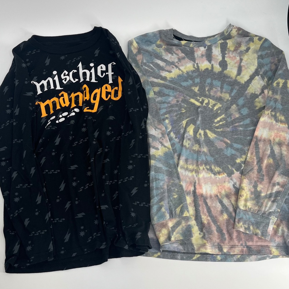 Kids Harry Potter Mischief Managed Tie Dye Long Sleeve Shirt Bundle XL 16